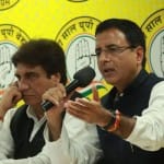 प्रदेश कांग्रेस अध्यक्ष राज बब्बर व रणदीप सुरजेवाला