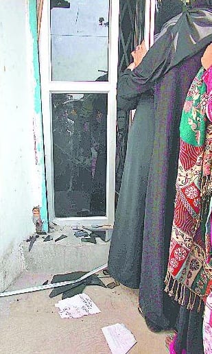 Canara Bank vandalized