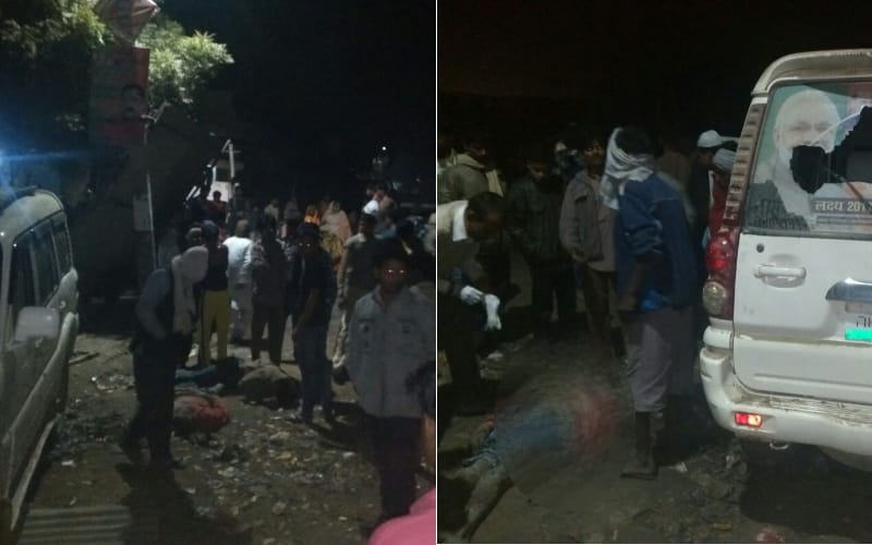 scorpio hits 6 people sleeping on road in balrampur