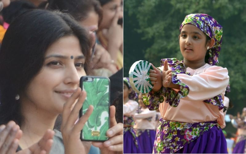 dimple yadav clicks daughter's sports day