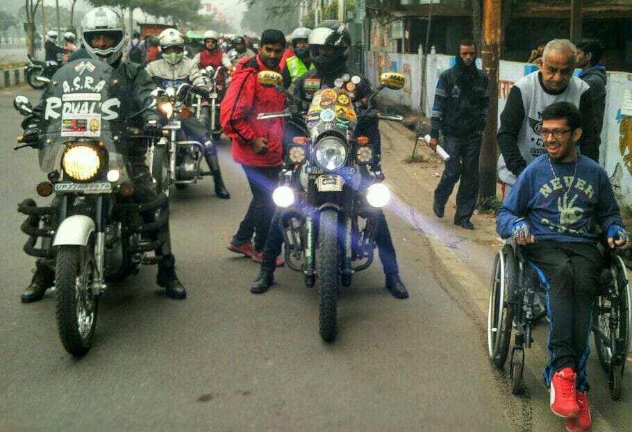 bike rally from lucknow to raise fund for disabled 