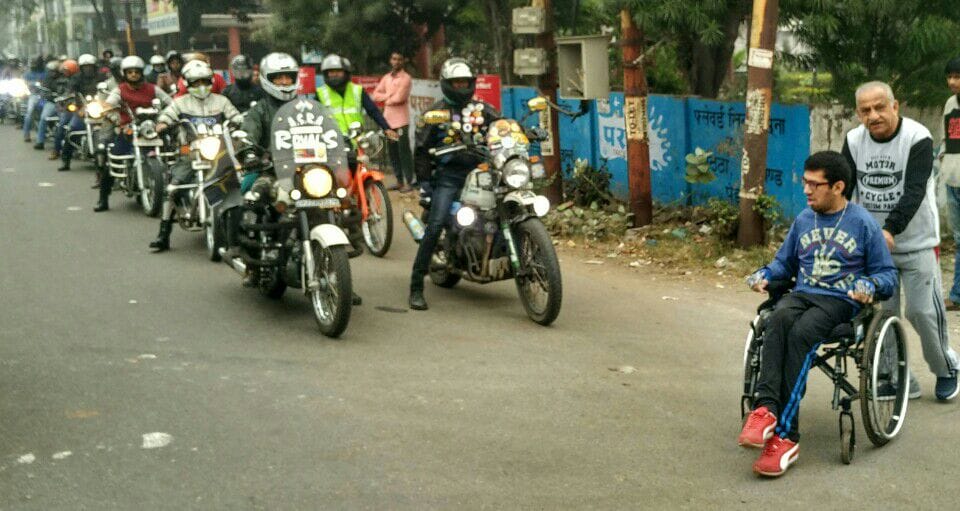 bike rally from lucknow to raise fund for disabled 