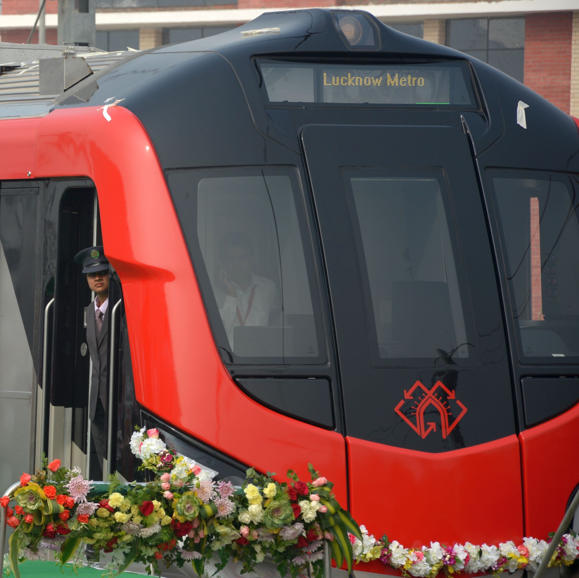 Lucknow metro trial run in 2016.