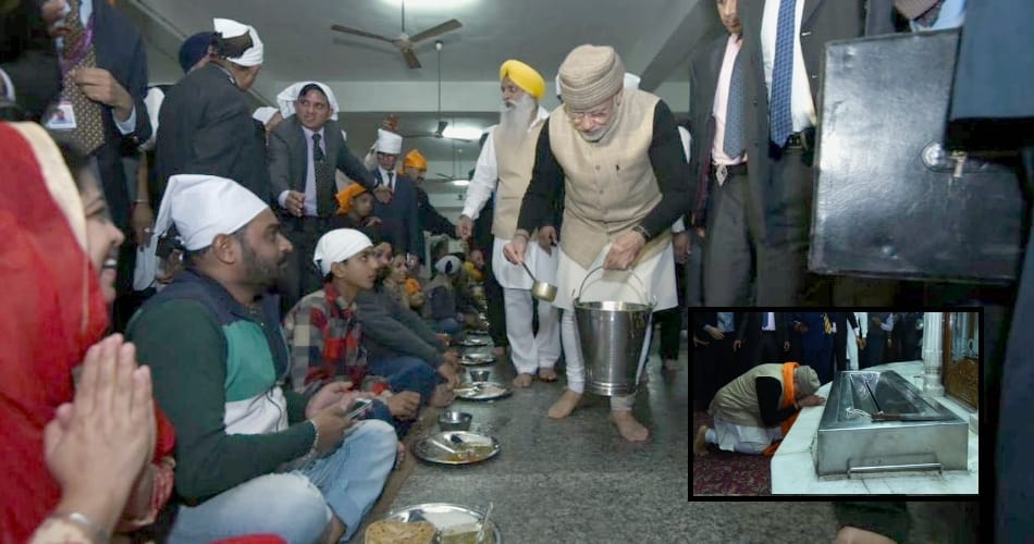 PM Modi Served 'Langar' at the Golden Temple