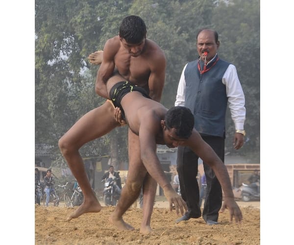 Wrestling in Lucknow mahotsav.