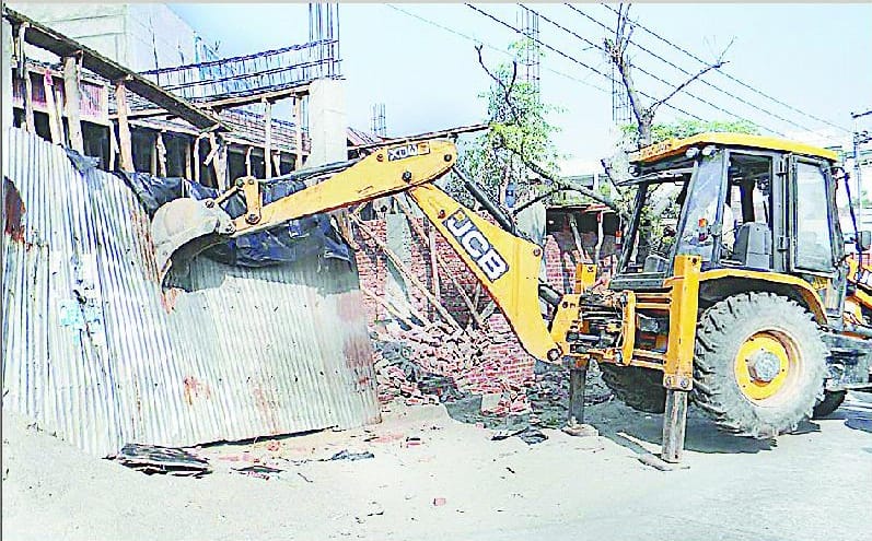 Illegal constructions were demolished