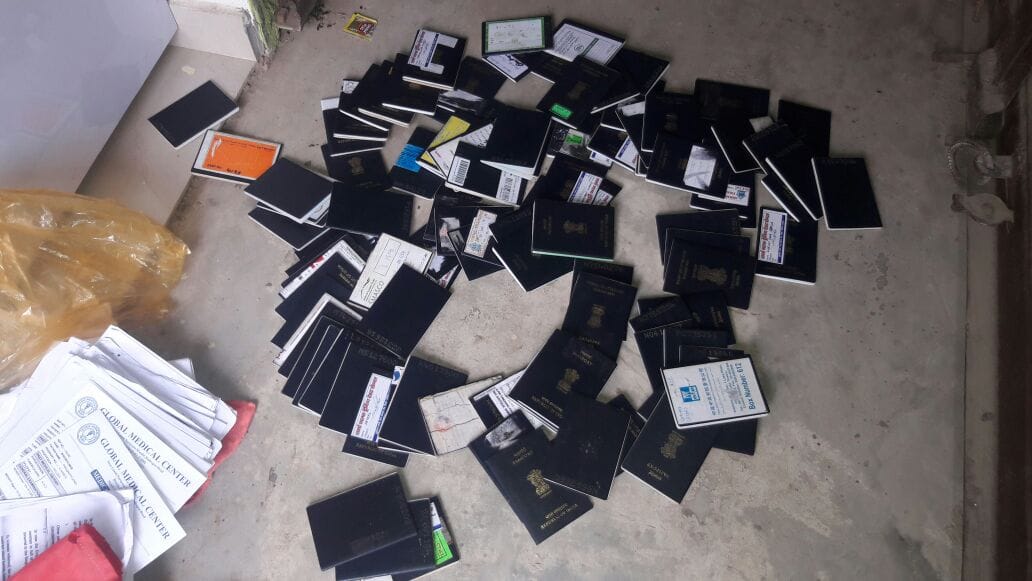 Agents arrested 109 with passports