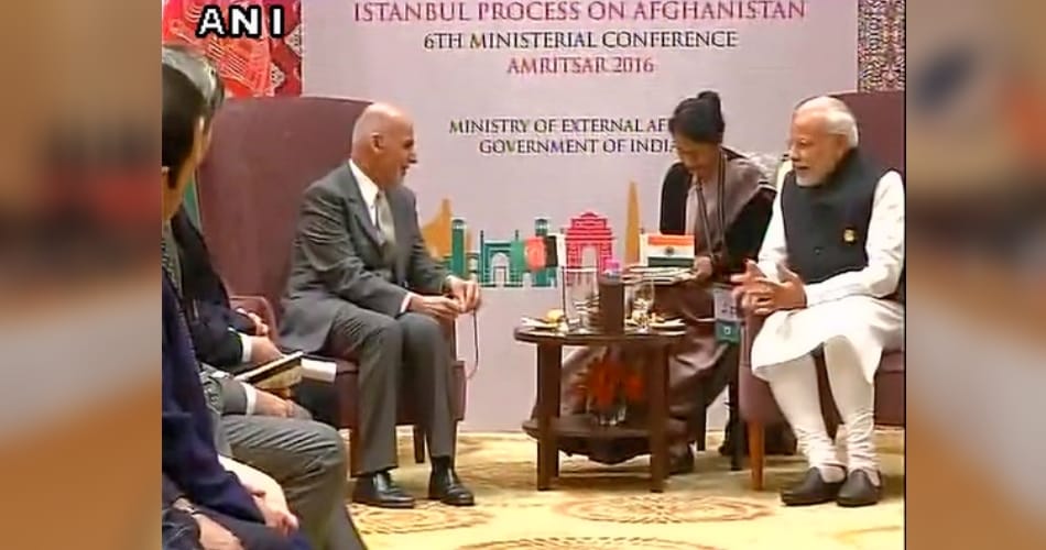 prime minister narendra modi in heart of asia summit at amritsar of punjab