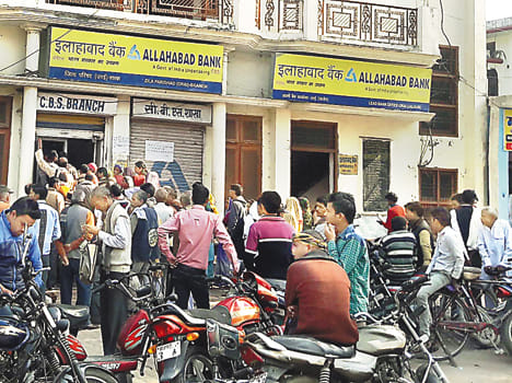 Broken patience at not cash in banks