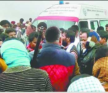 Youth injured in the accident, blocked the road in protest