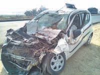 road accident, two die, three injured, kaithal