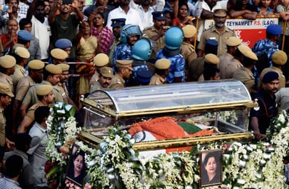 Amma was buried near the tomb of MGR