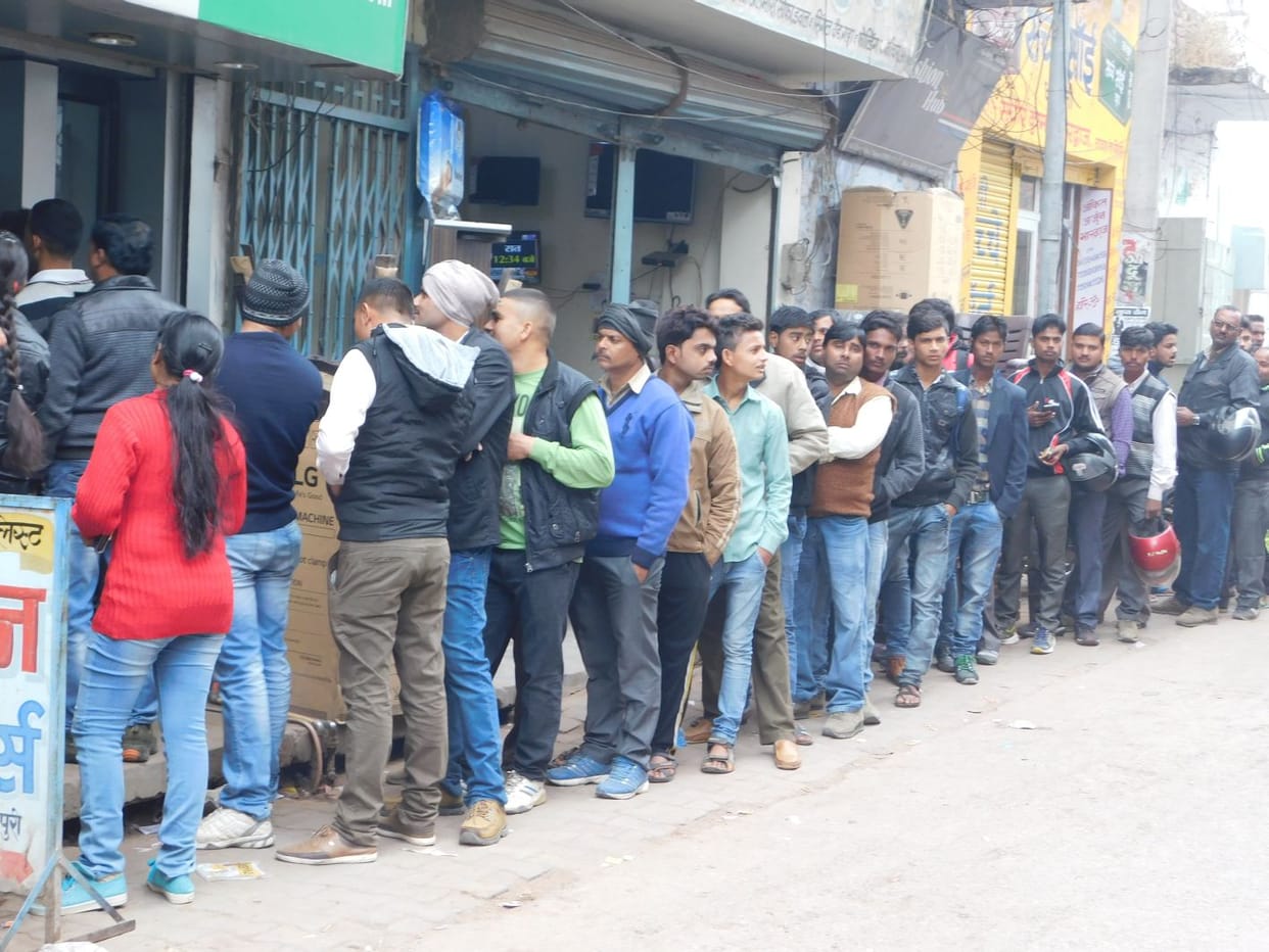 Banks cash deficit, the long line at the ATM.