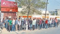 currency crisis, rupees, atm, banks, people, kaithal