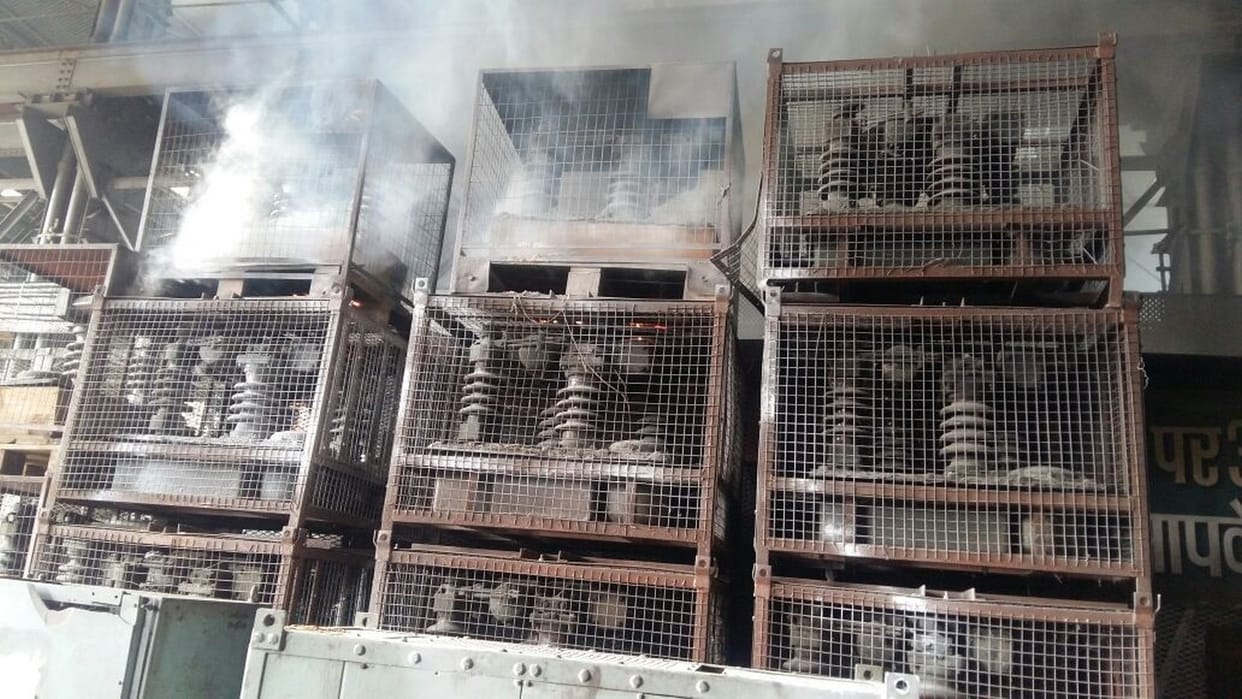 Engine Shed in panel damage by fire