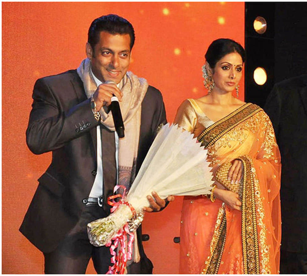 salman khan will launch sridevi in his film