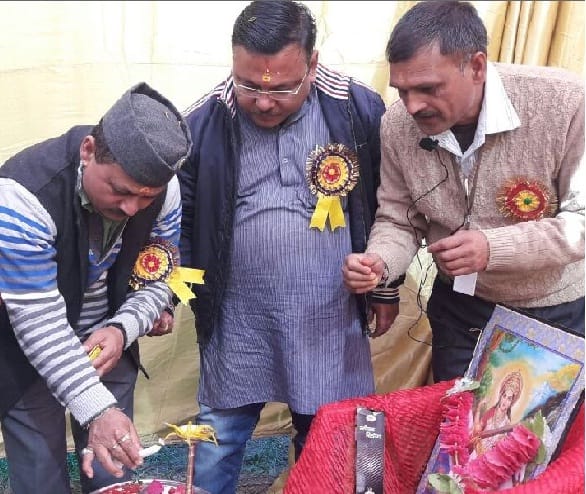 The school opening ceremony by mla.