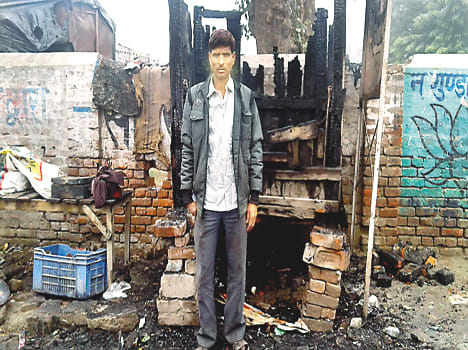Kihakha in the fire goods ash