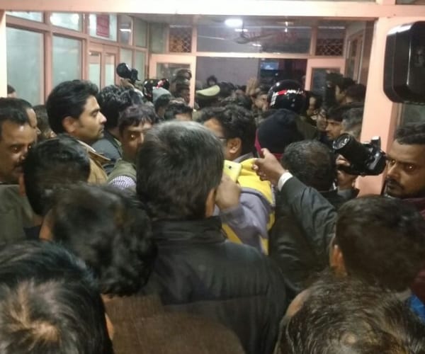 One died in lathicharge in Lucknow.