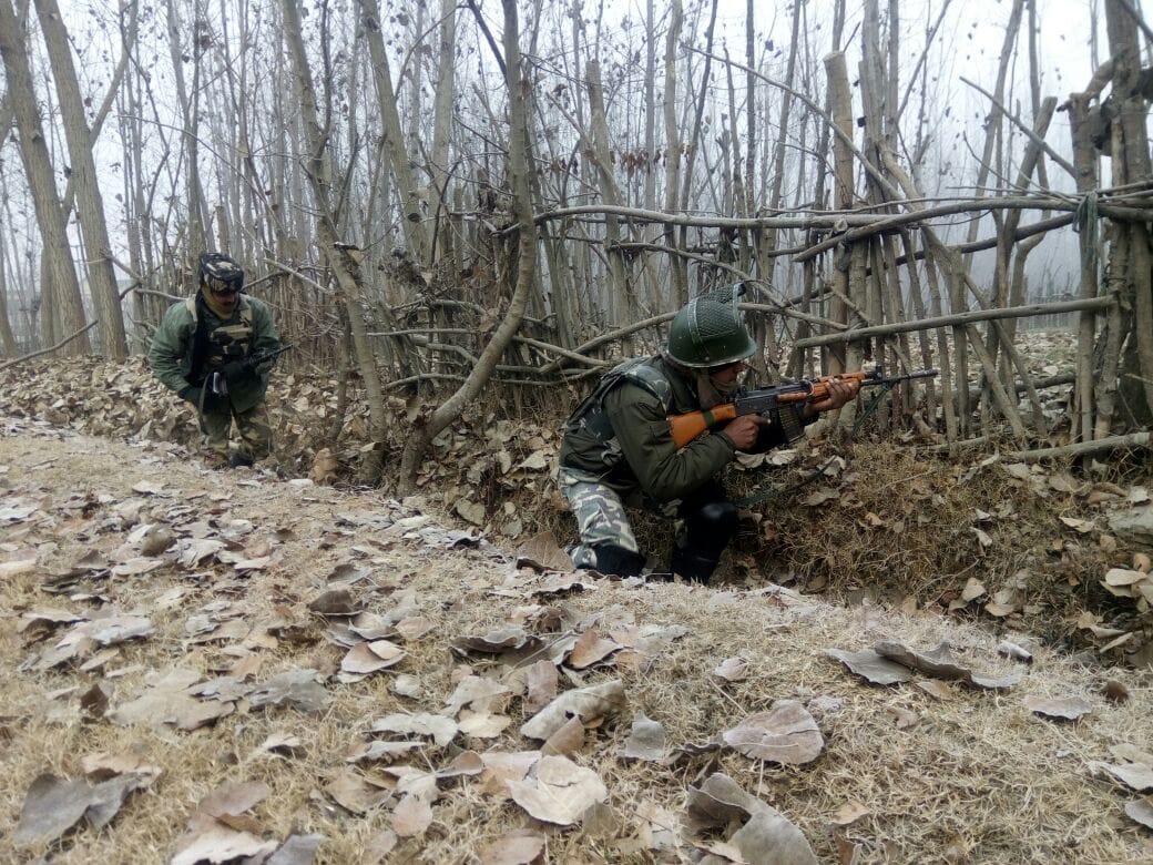 visuals of encounter site deffered from Anantnag of jammu and kashmir