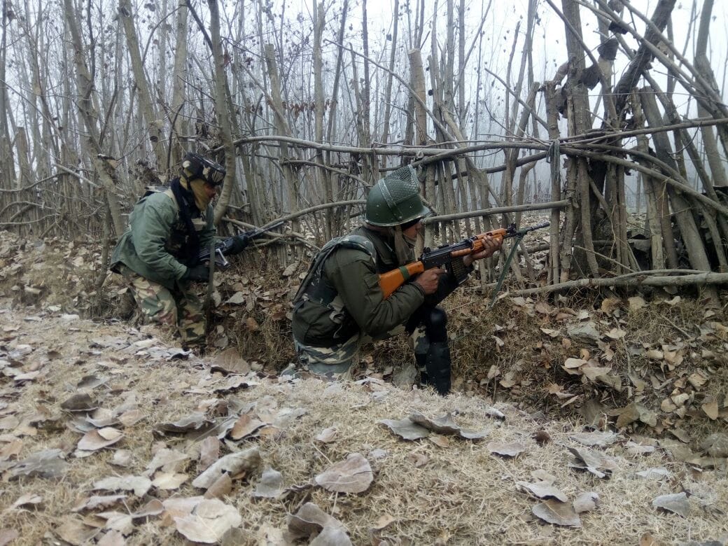 visuals of encounter site deffered from Anantnag of jammu and kashmir