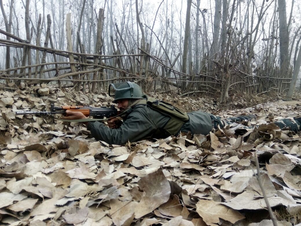 visuals of encounter site deffered from Anantnag of jammu and kashmir