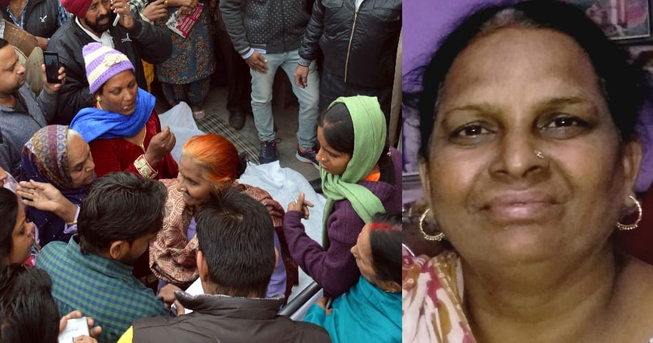 bank security guard push away to lady stand out in line and she died due to heart attack