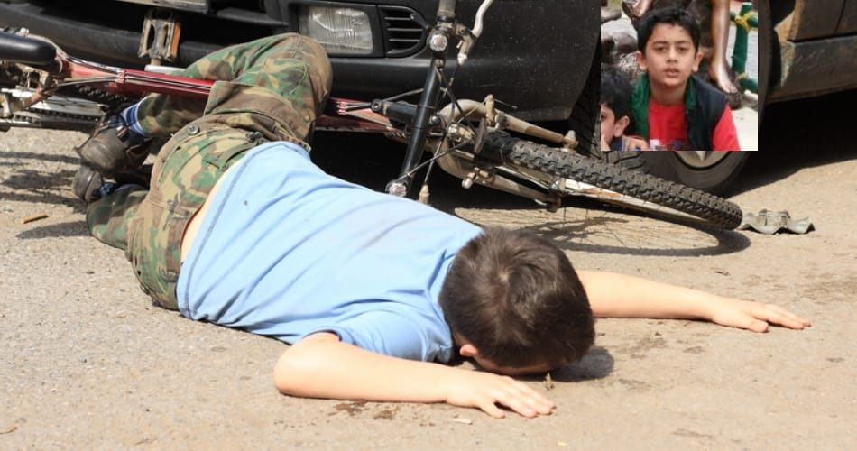 11 years old child killed in accident, returning from tution to home and canter hit him