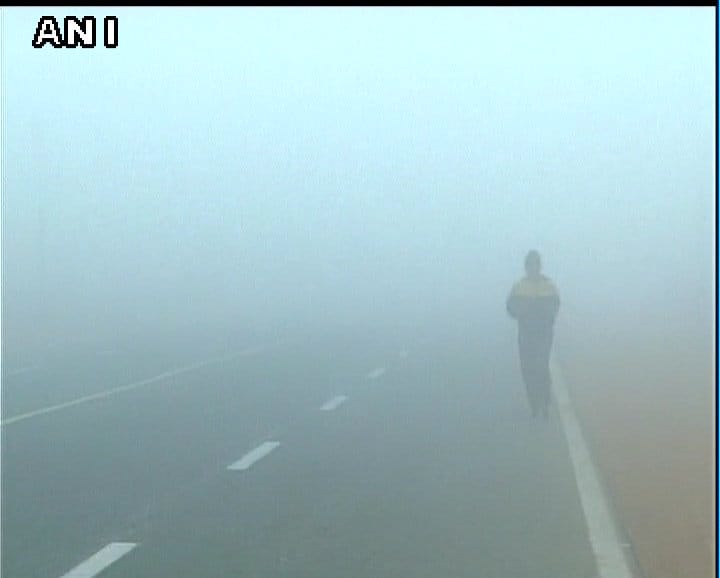Dense fog blankets the national capital resulting in low visibility 