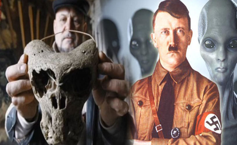 Russians find mysterious Nazi chest with strange 'alien'