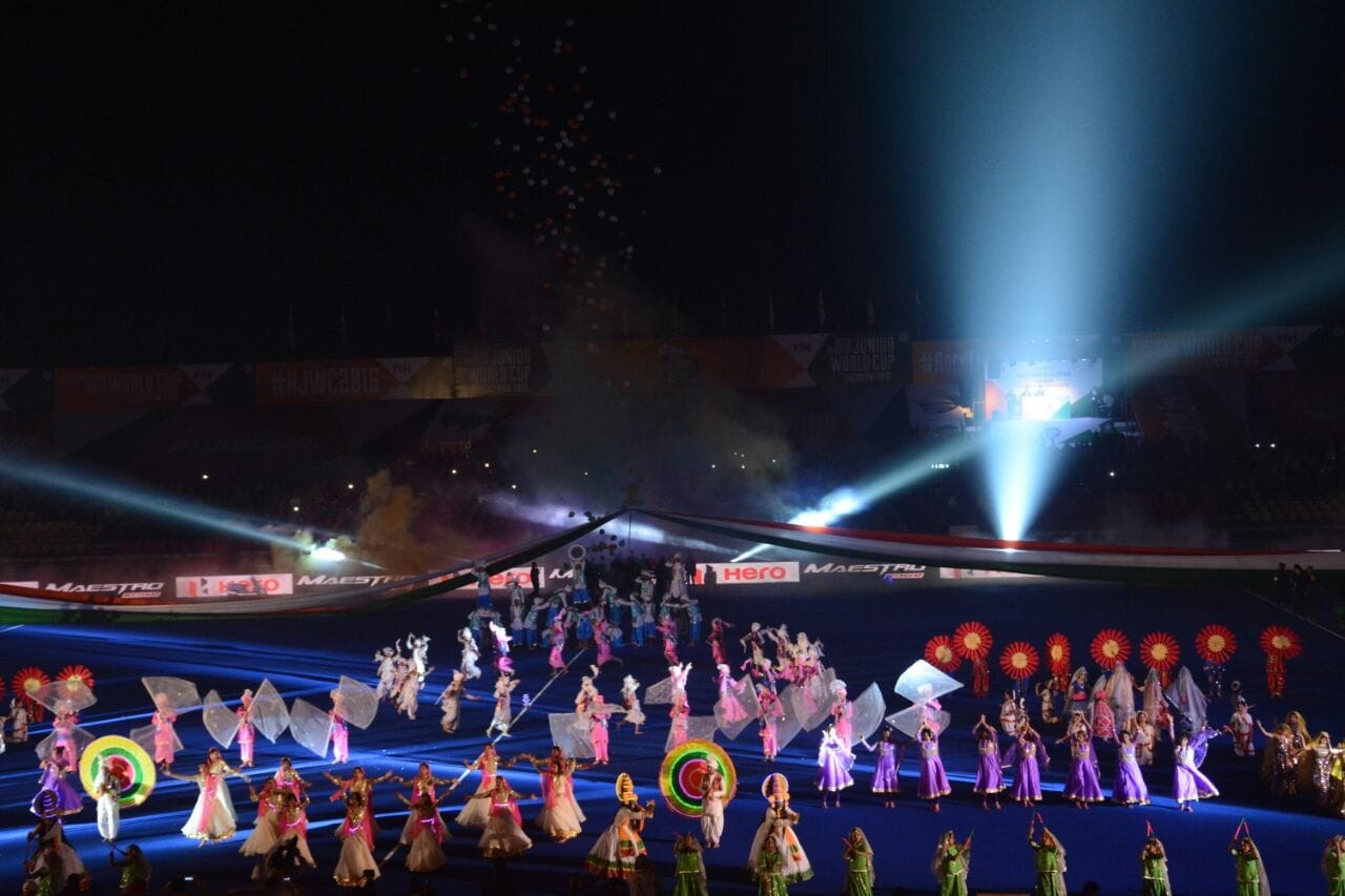 Inaugration of junior hocky world cup in Lucknow.