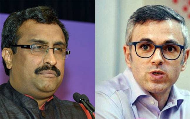 fight between omar and ram madhav on twitter