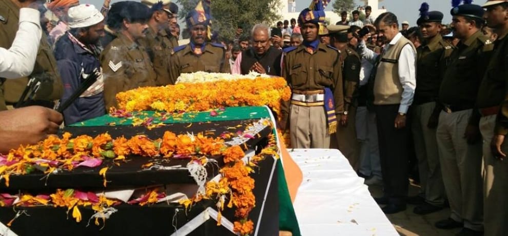 Narnaul killed in Maoist attack young, in tears funeral