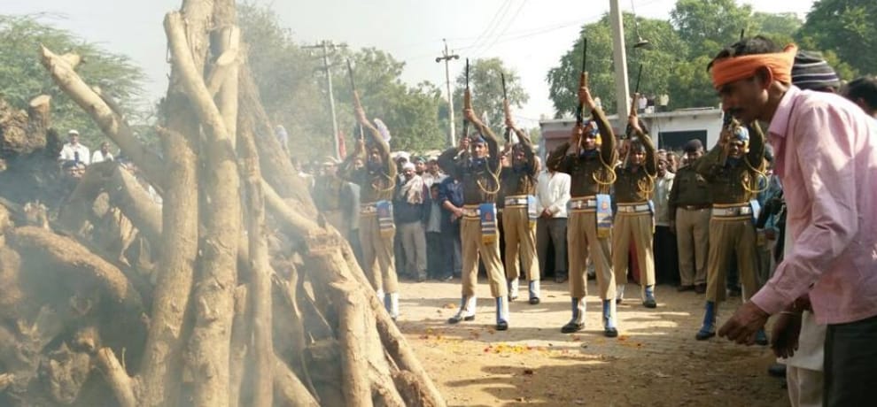 Narnaul killed in Maoist attack young, in tears funeral