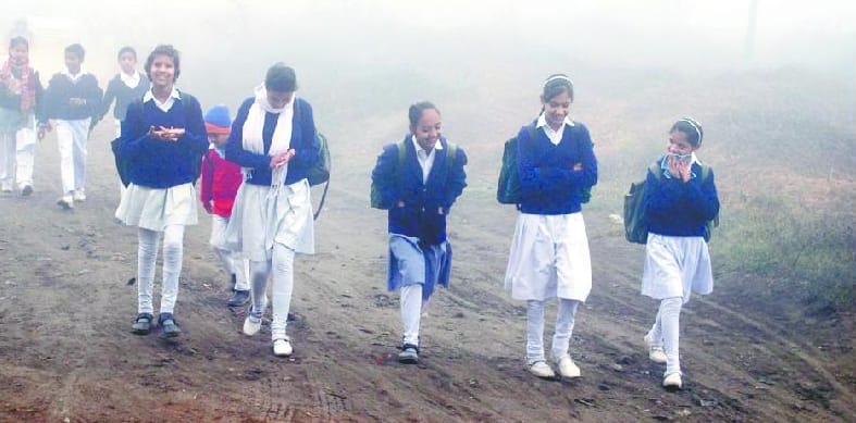 The fog was miserable at school