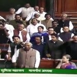 Lok Sabha proceedings adjourned due to Opposition leaders protest against suspension of 6 MP's