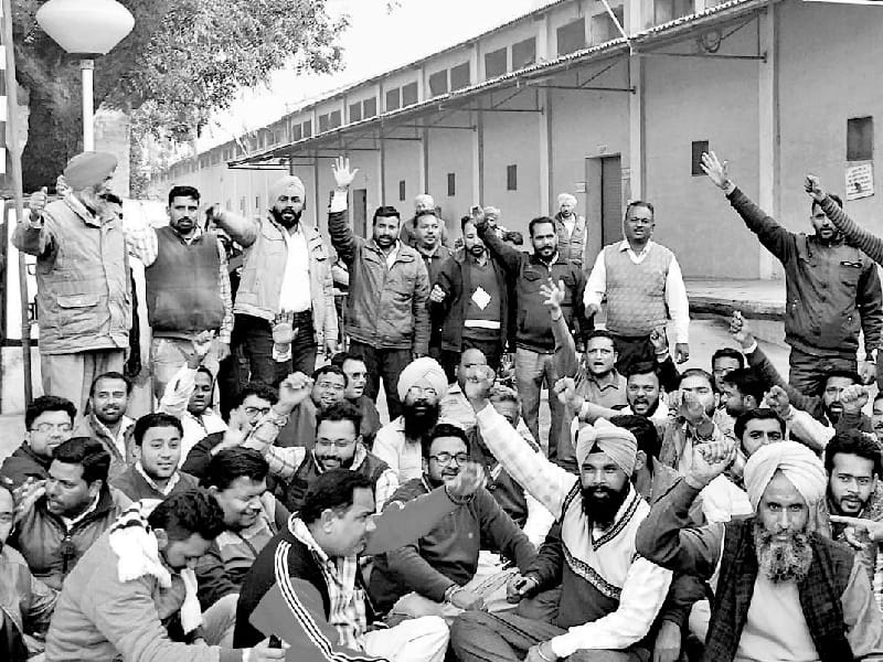 Rice Millers, demonstrating performance against company, rice problem in storage, Sunam, Sangrur