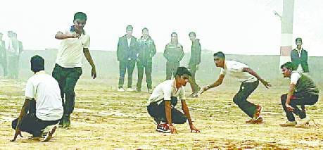 Despite the cold, showing passion in sports meet