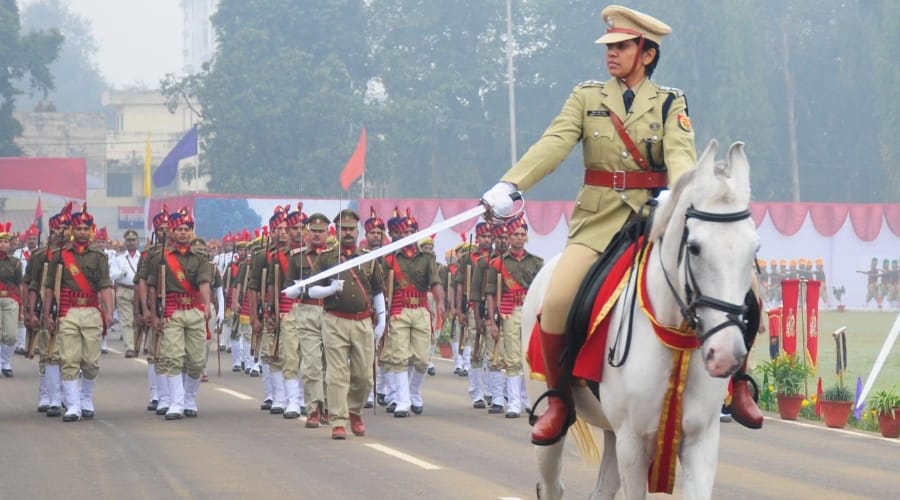 manzil saini leads raitik parade in police week