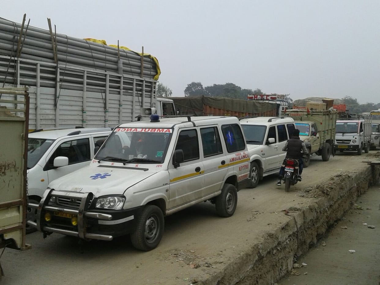 traffic jam in mohanasaray 