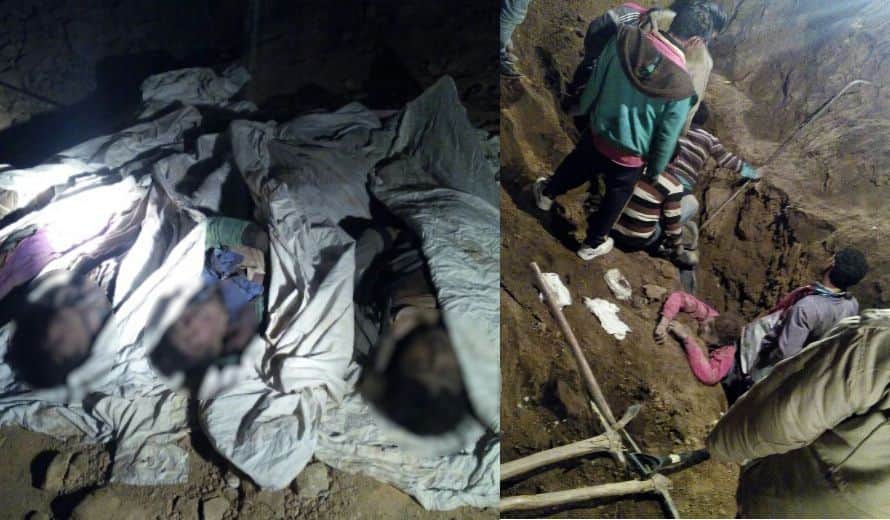 Mound dropped on worker, 8 died.