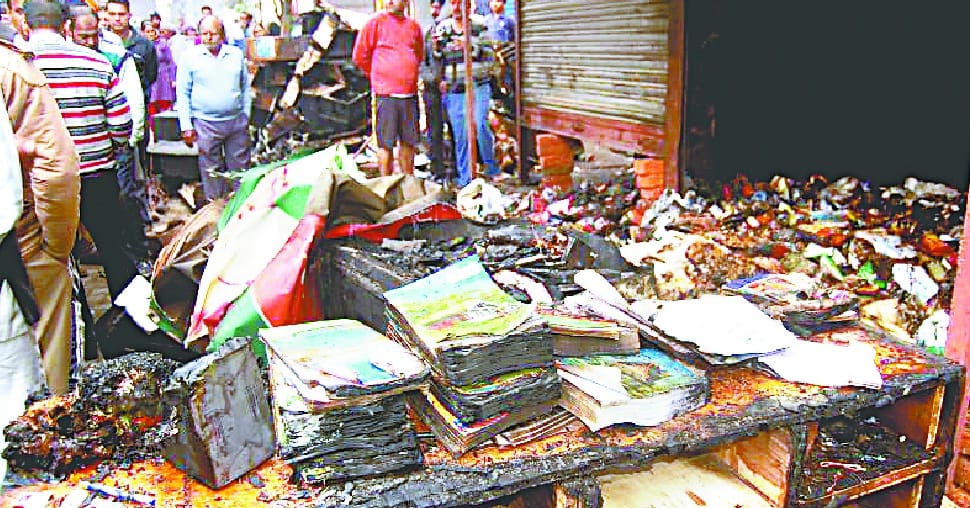Fire caused by a short circuit destroying millions in goods