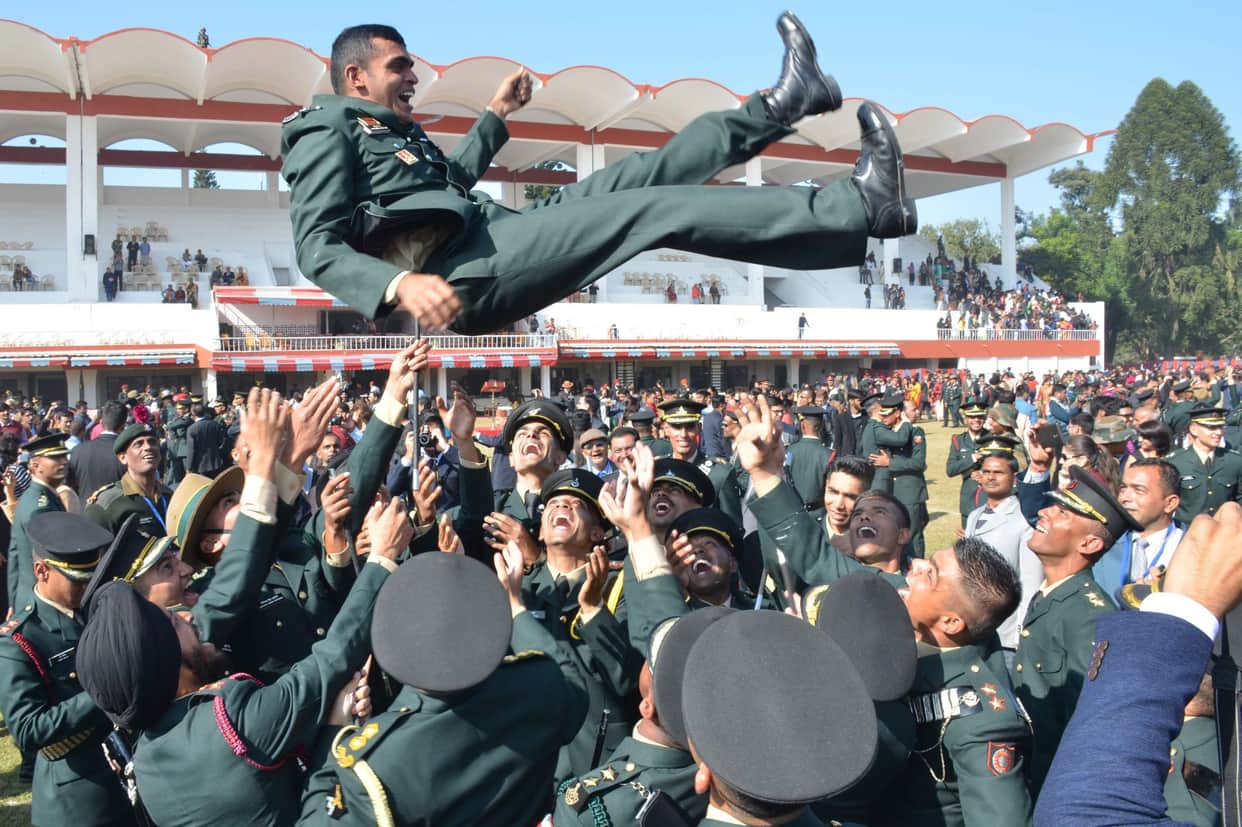 passing out parade photos from ima dehradun.