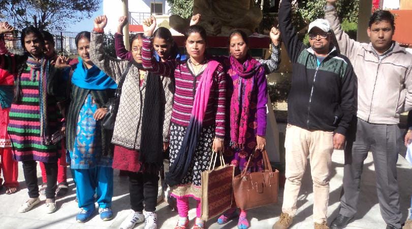protest of the guest teachers