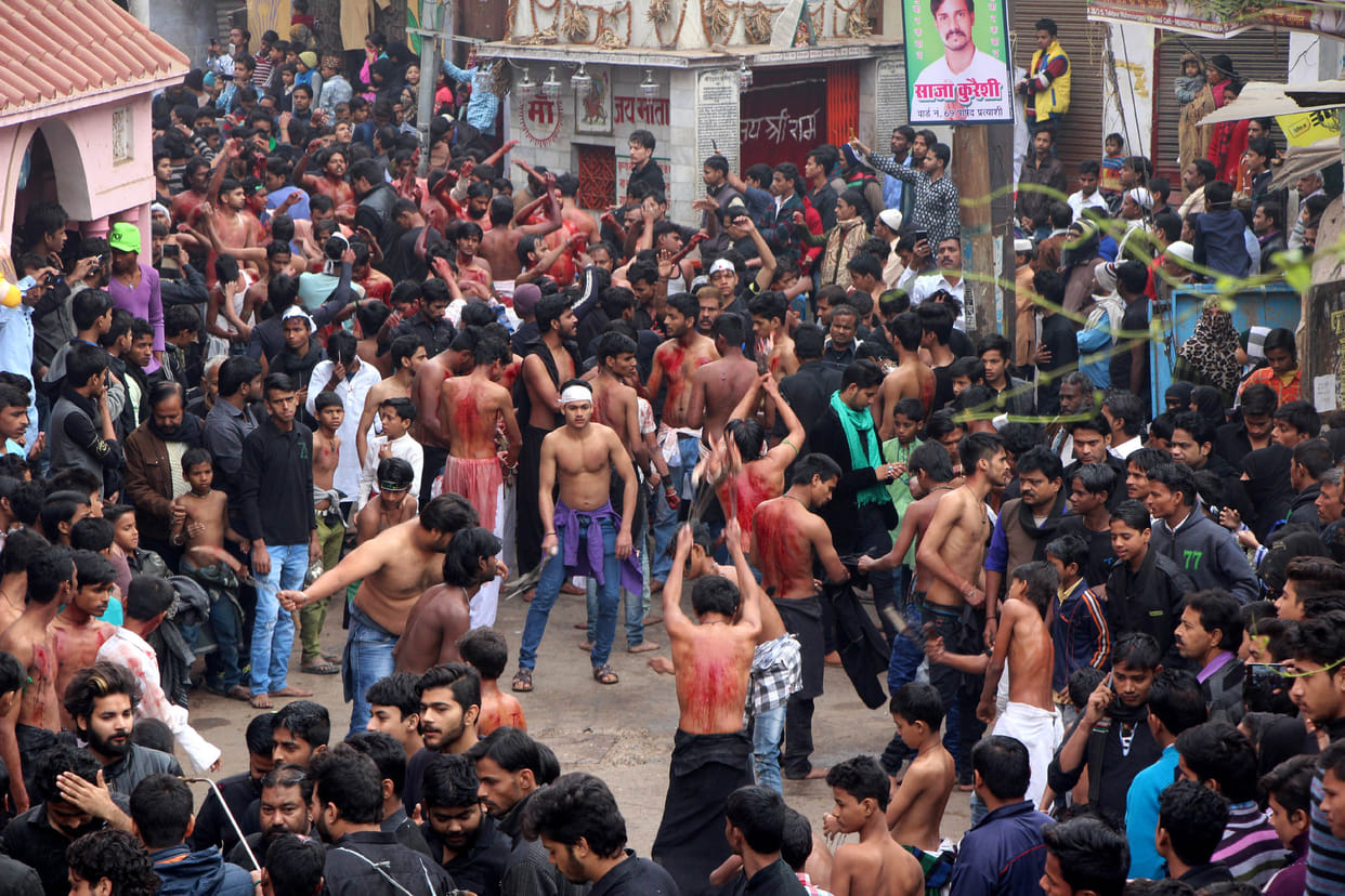 The last procession carrying gum-e-Hussain