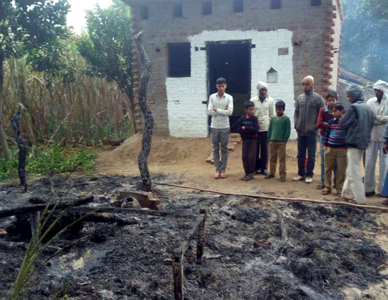 Shack fire Aged in burnt alive