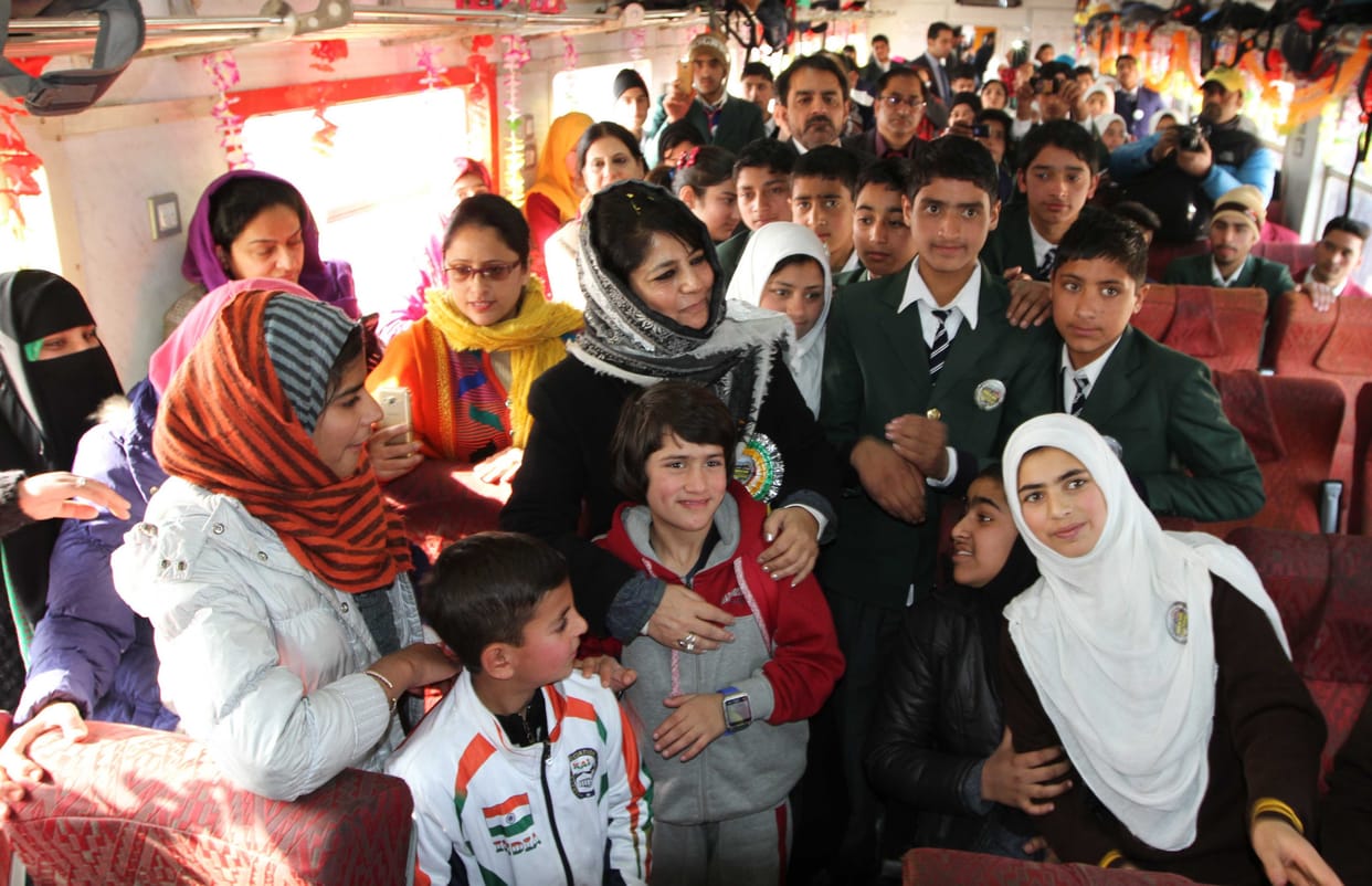 special train for children in kashmir valley