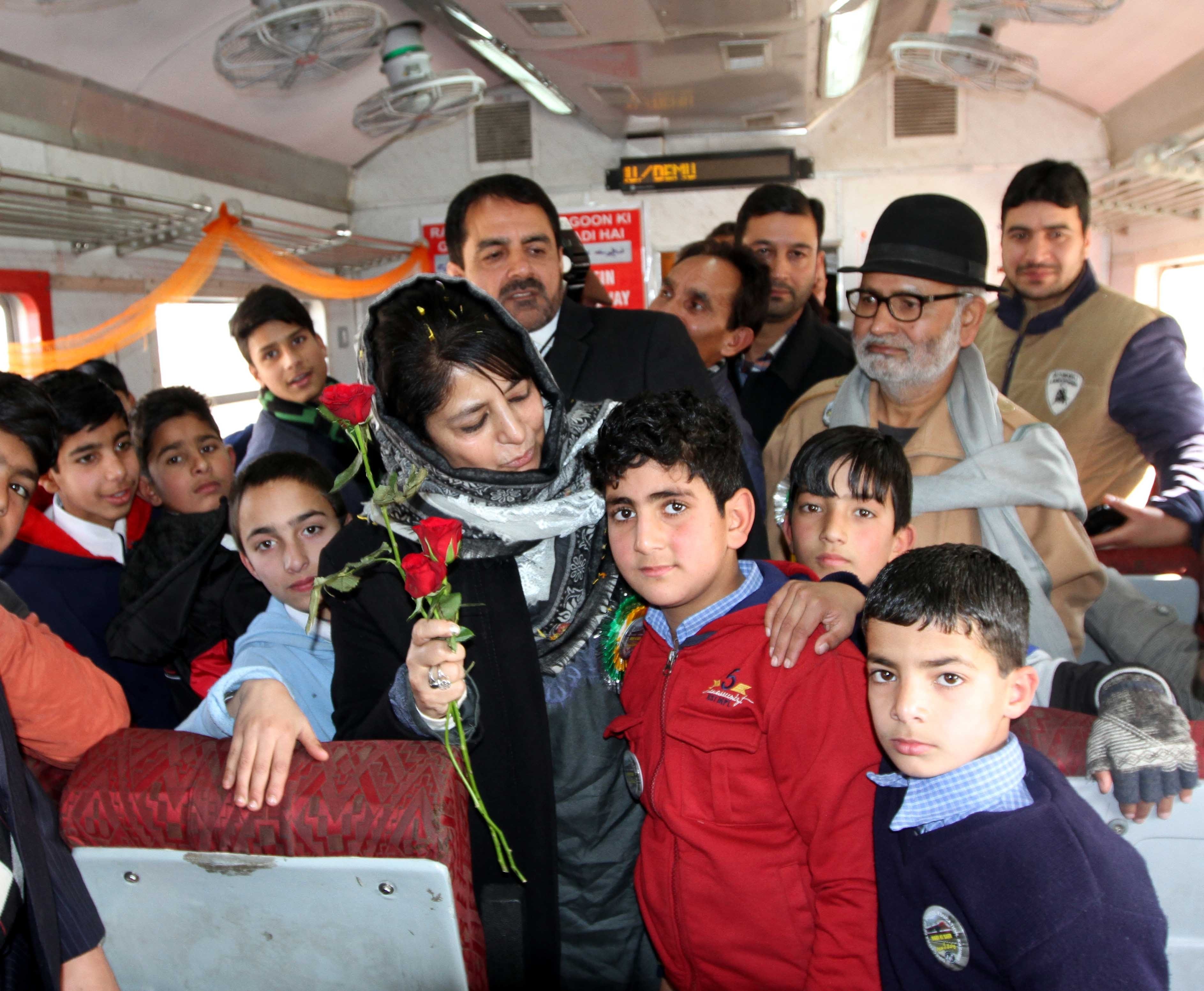 special train for children in kashmir valley