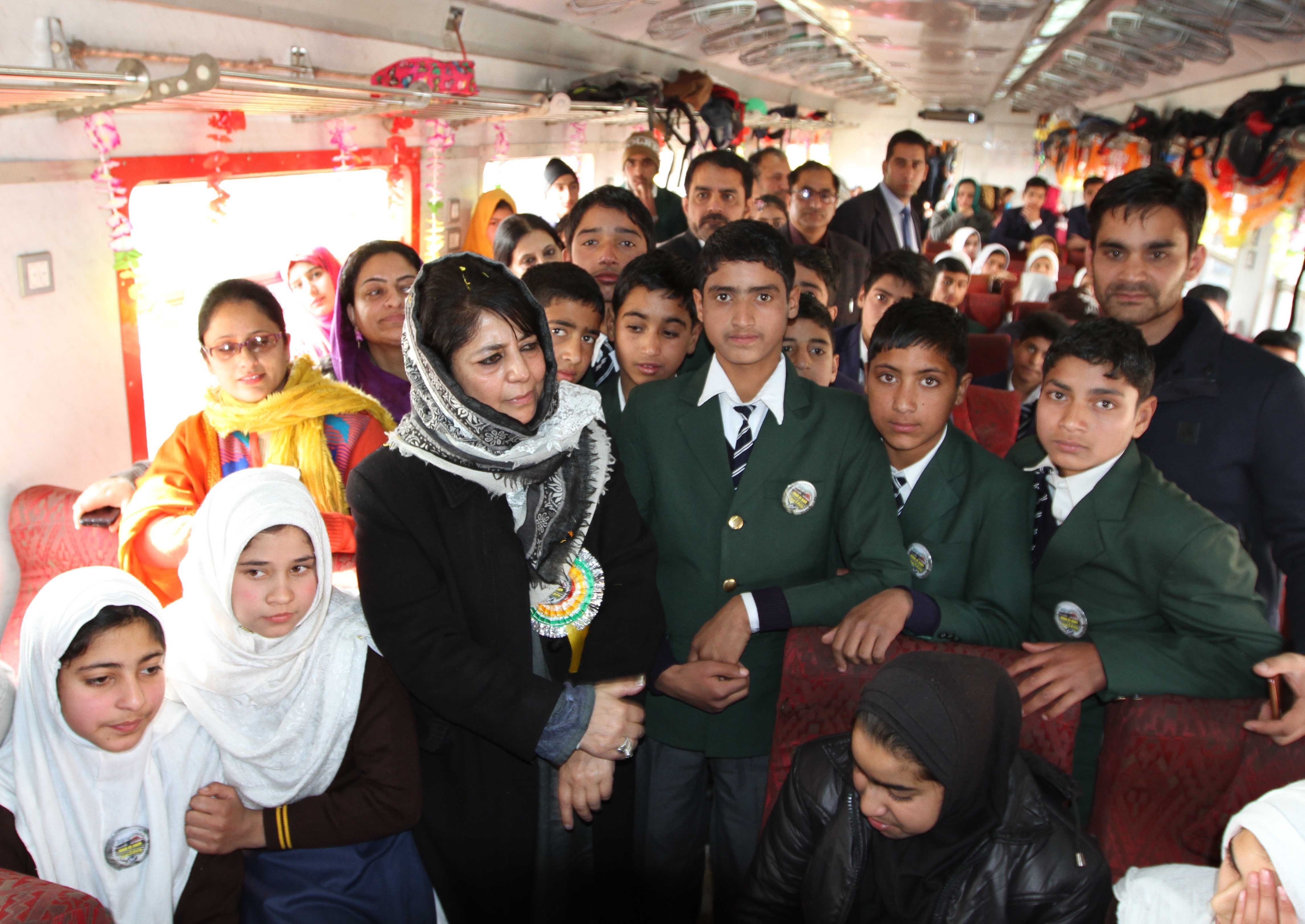 special train for children in kashmir valley