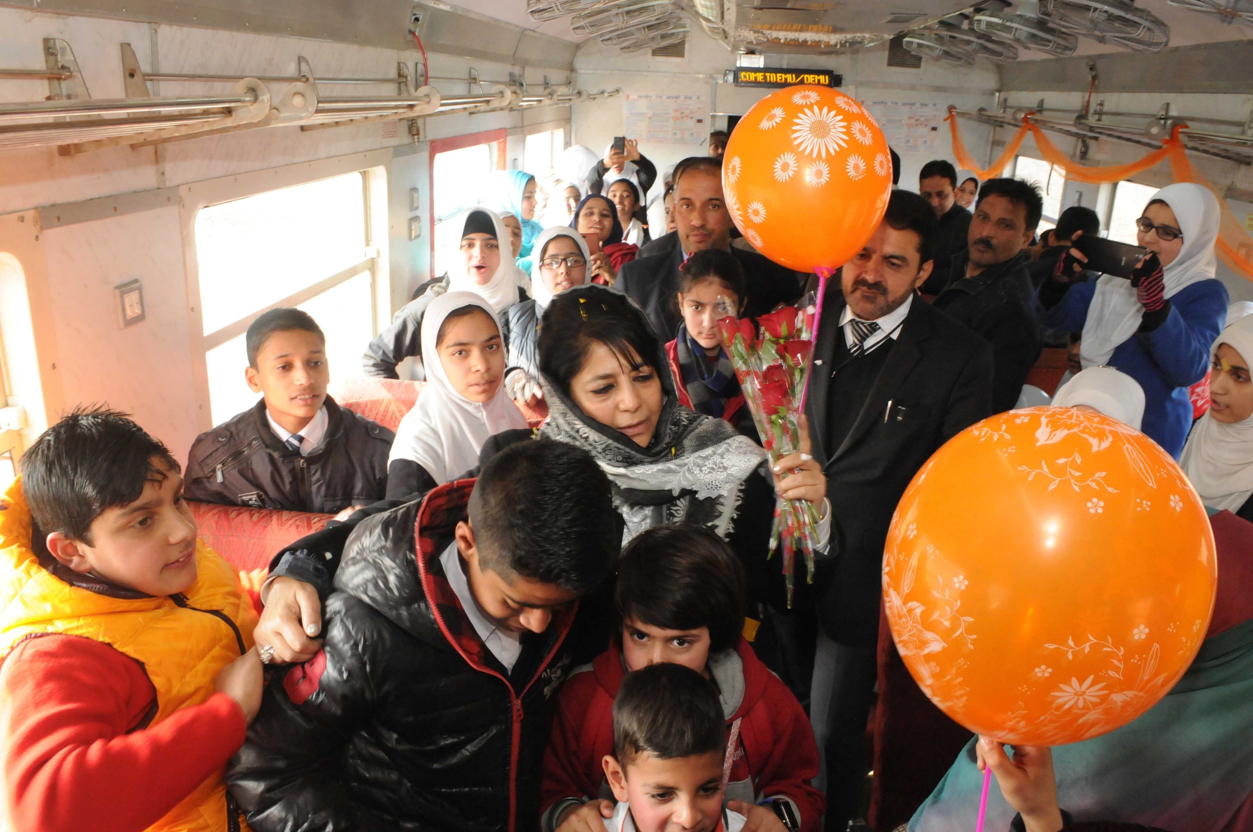 special train for children in kashmir valley